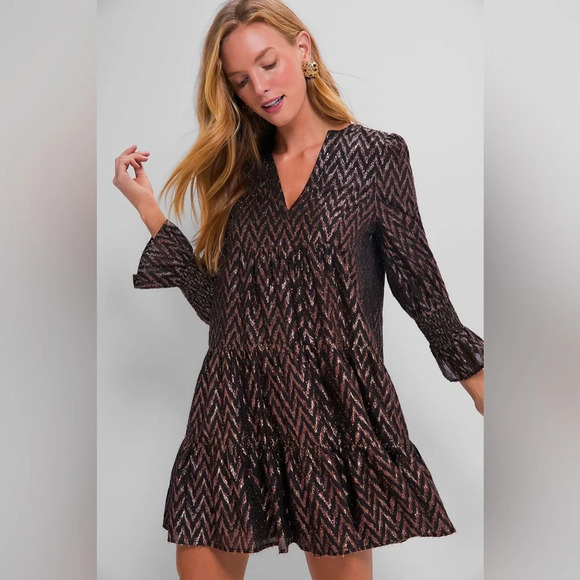 Pomander place Women’s Metallic Ikat Kenzo Dress - Picture 2 of 8